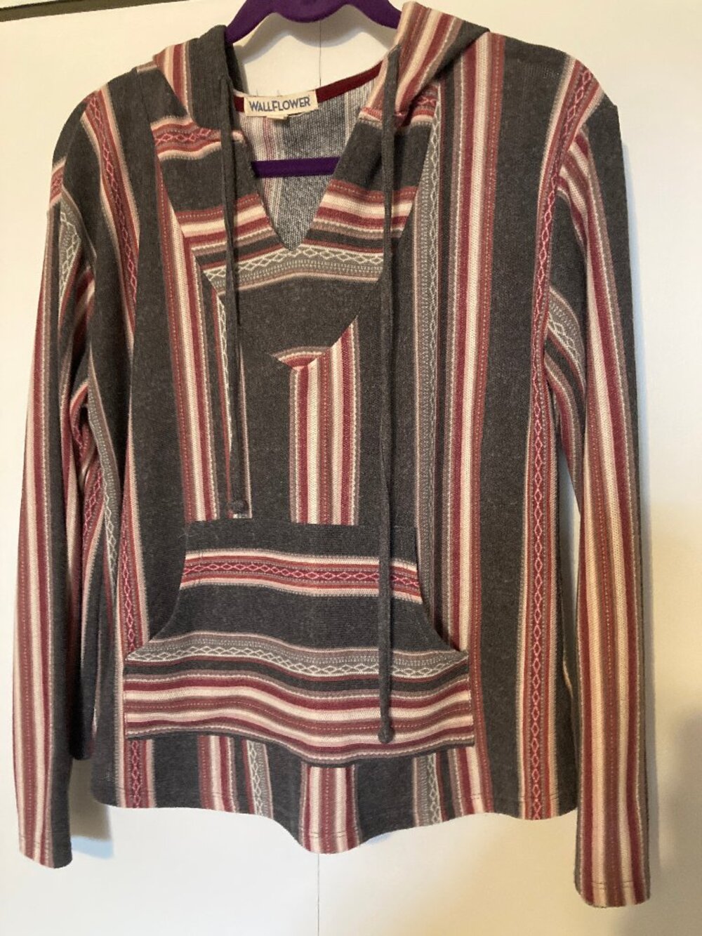 V-Neck Hooded Pullover Tunic